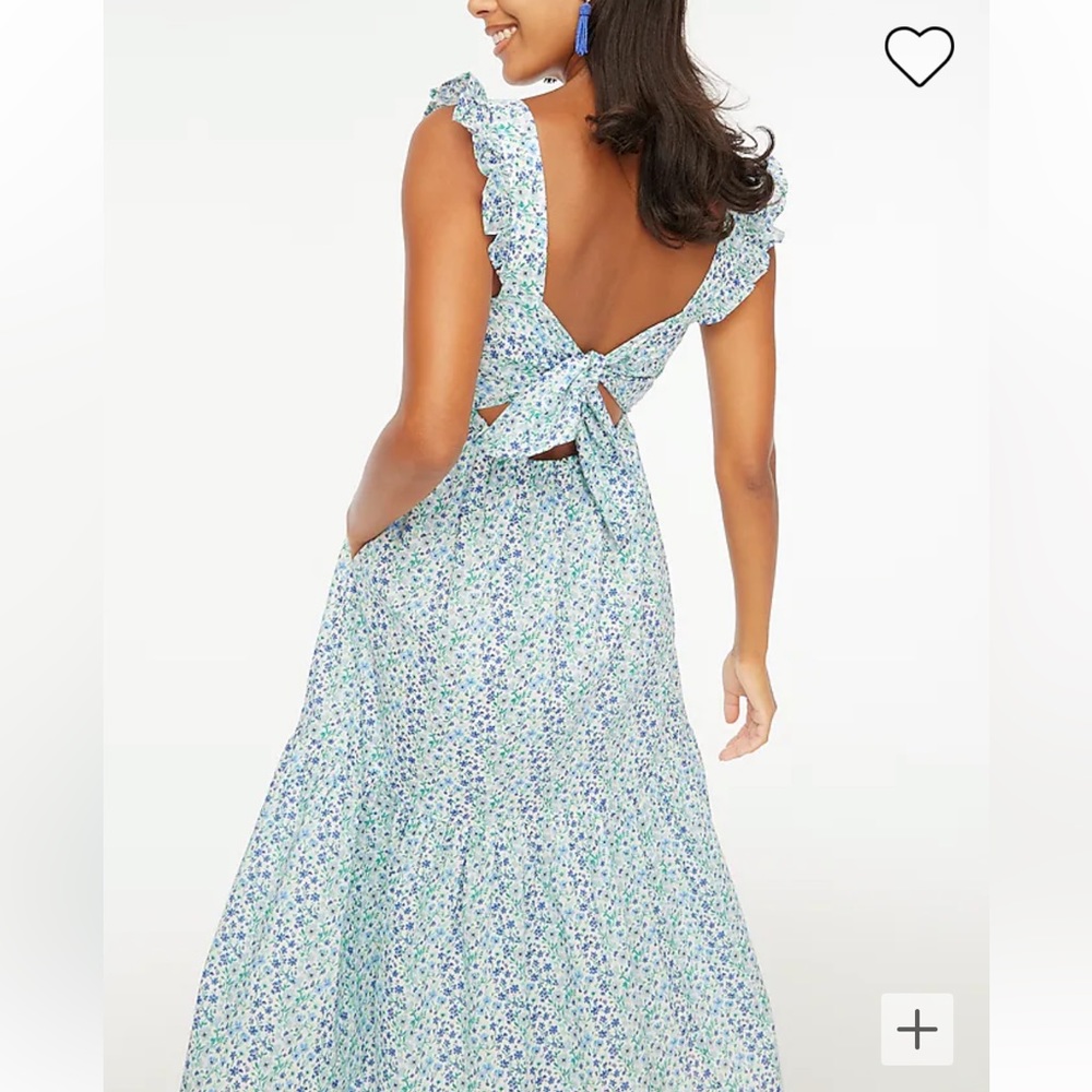 NWT J. Crew Midi Tie Back Floral Dress